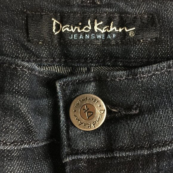 DAVID KAHN JEANS "Nikki" Straight Leg Dark Wash Premium Denim - size 28 - Picture 6 of 15